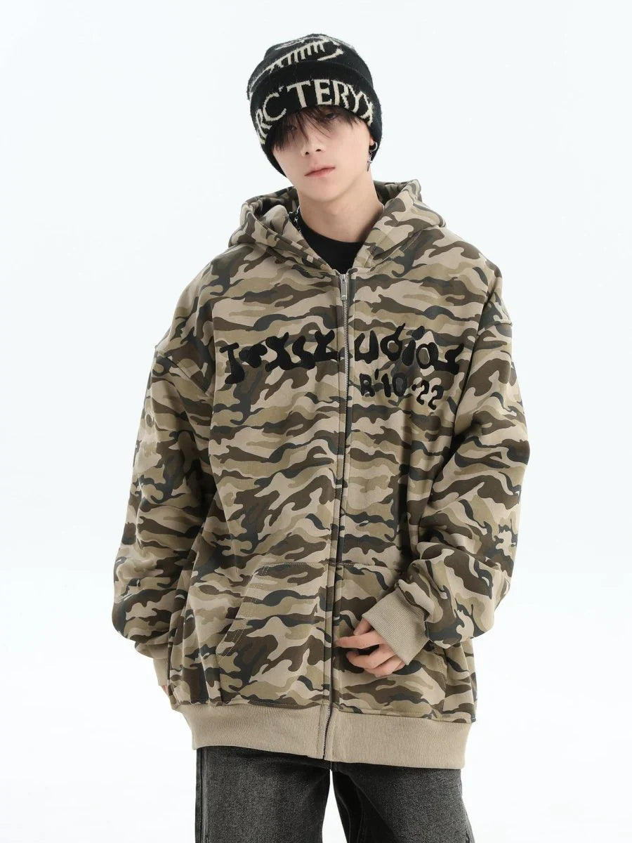 [INSstudios] FULL PRINT CAMOUFLAGE JACKET T0095