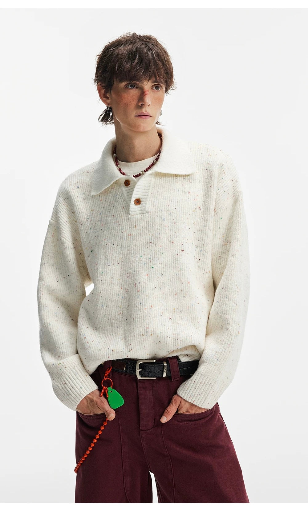 Men’s American Streetwear Loose Knit Sweater S0006