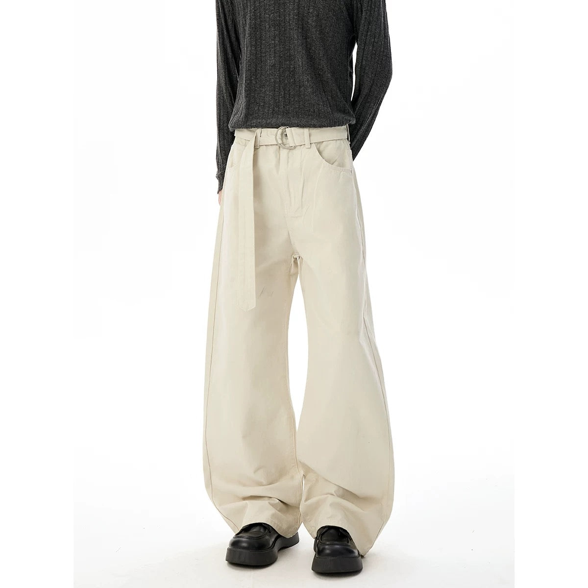 Men’s Vintage Clean Fit Cargo Pants – Loose Straight Utility Street Trousers B0067