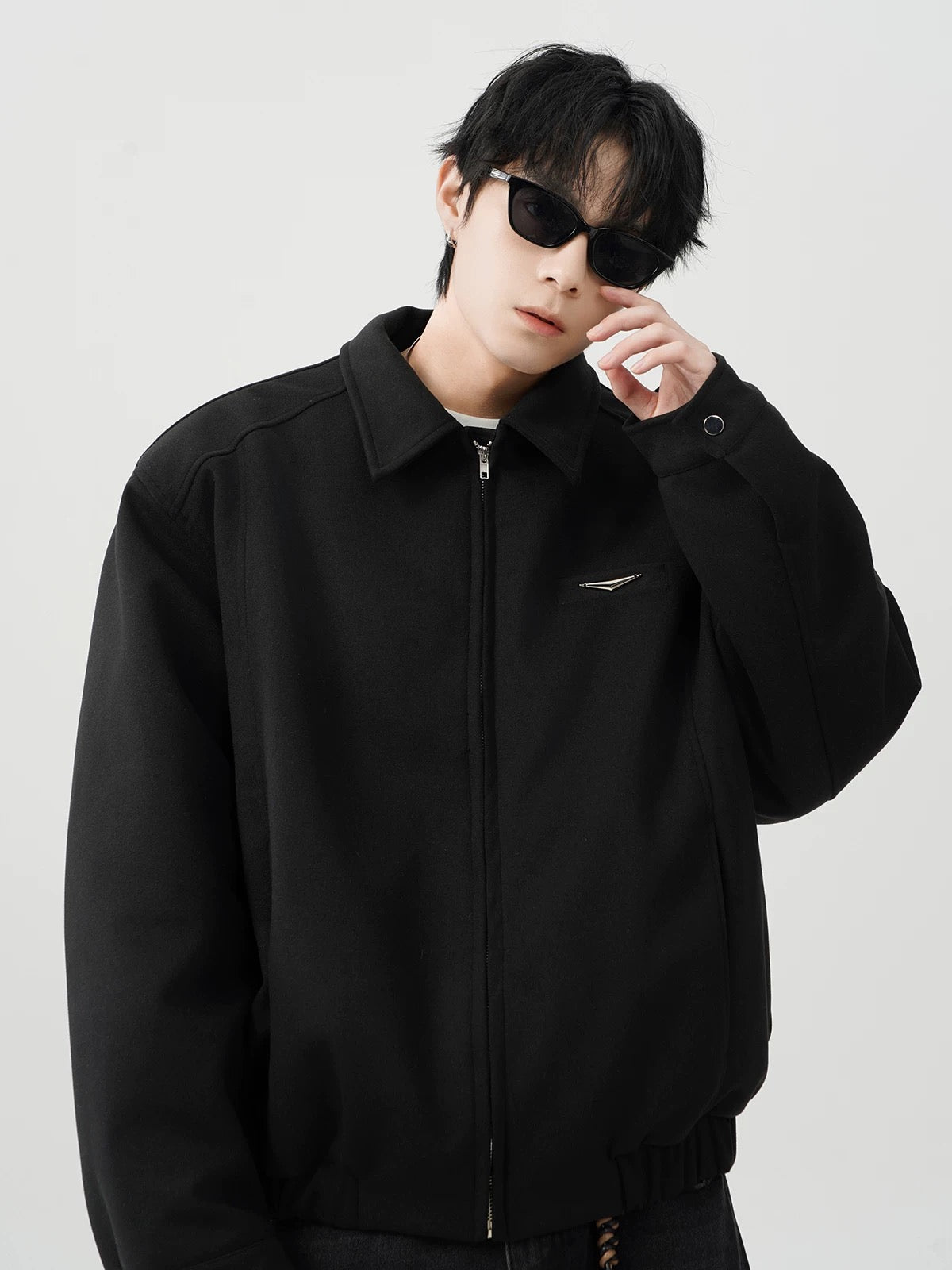 Chaqueta acolchada vintage americana – Abrigo retro de algodón con cuello vuelto para hombre T0022