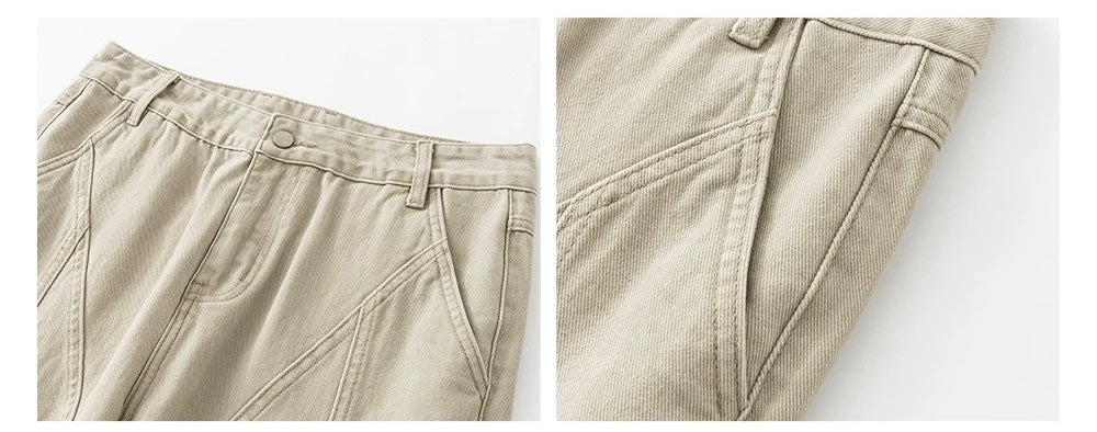 Men’s Vintage American Wide-Leg Denim Jeans B0012