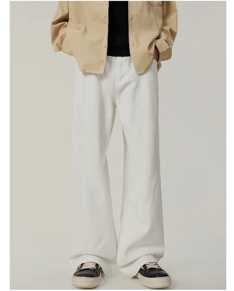 Men’s Loose Straight Wide-Leg Pants – American Minimalist Streetwear Trousers B0082