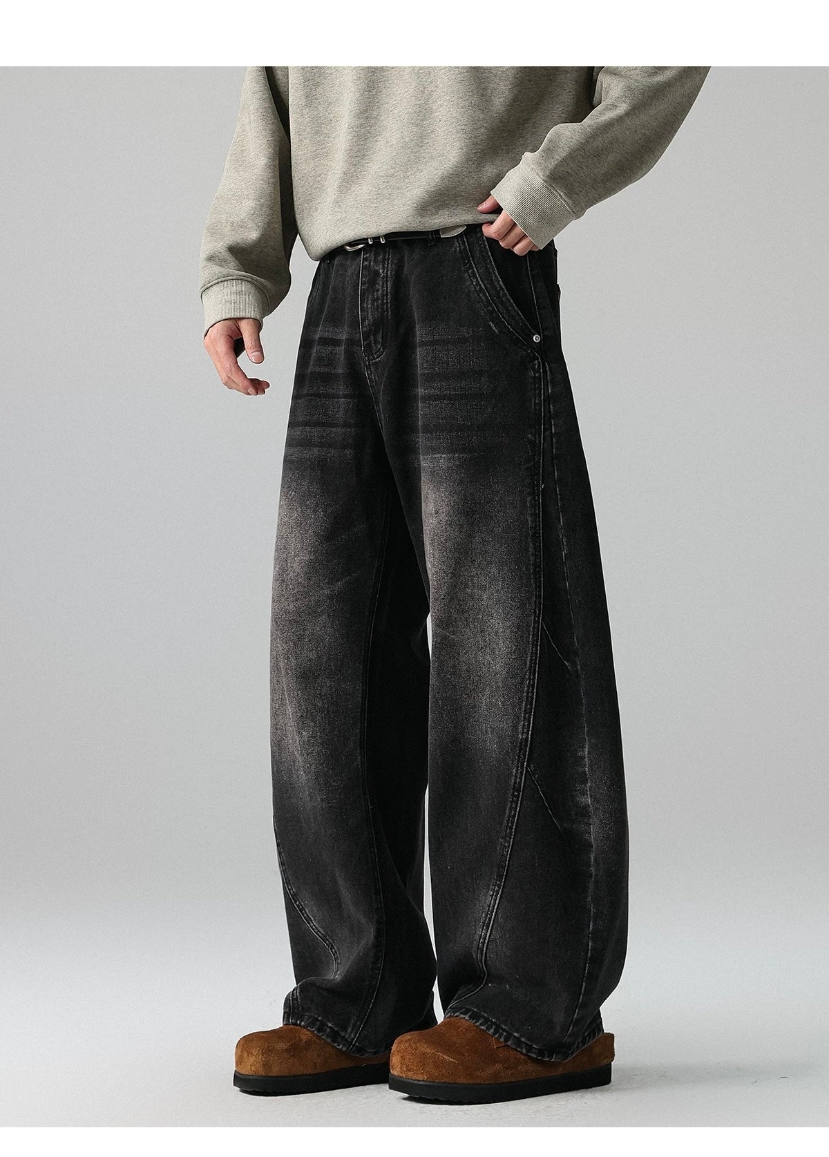 Men’s American Vintage Wide-Leg Jeans B0007