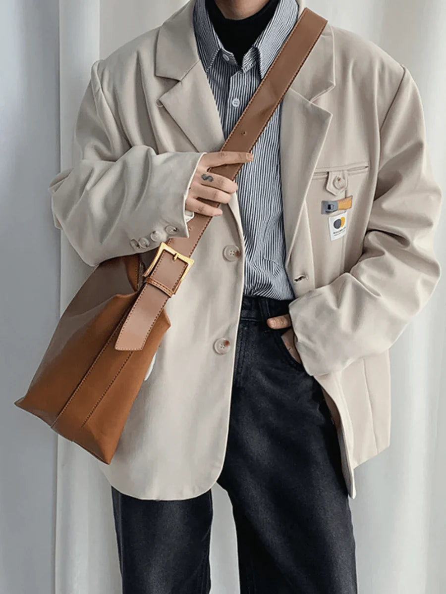 KOREAN STREET LEATHER SHOULDER BAG A0062