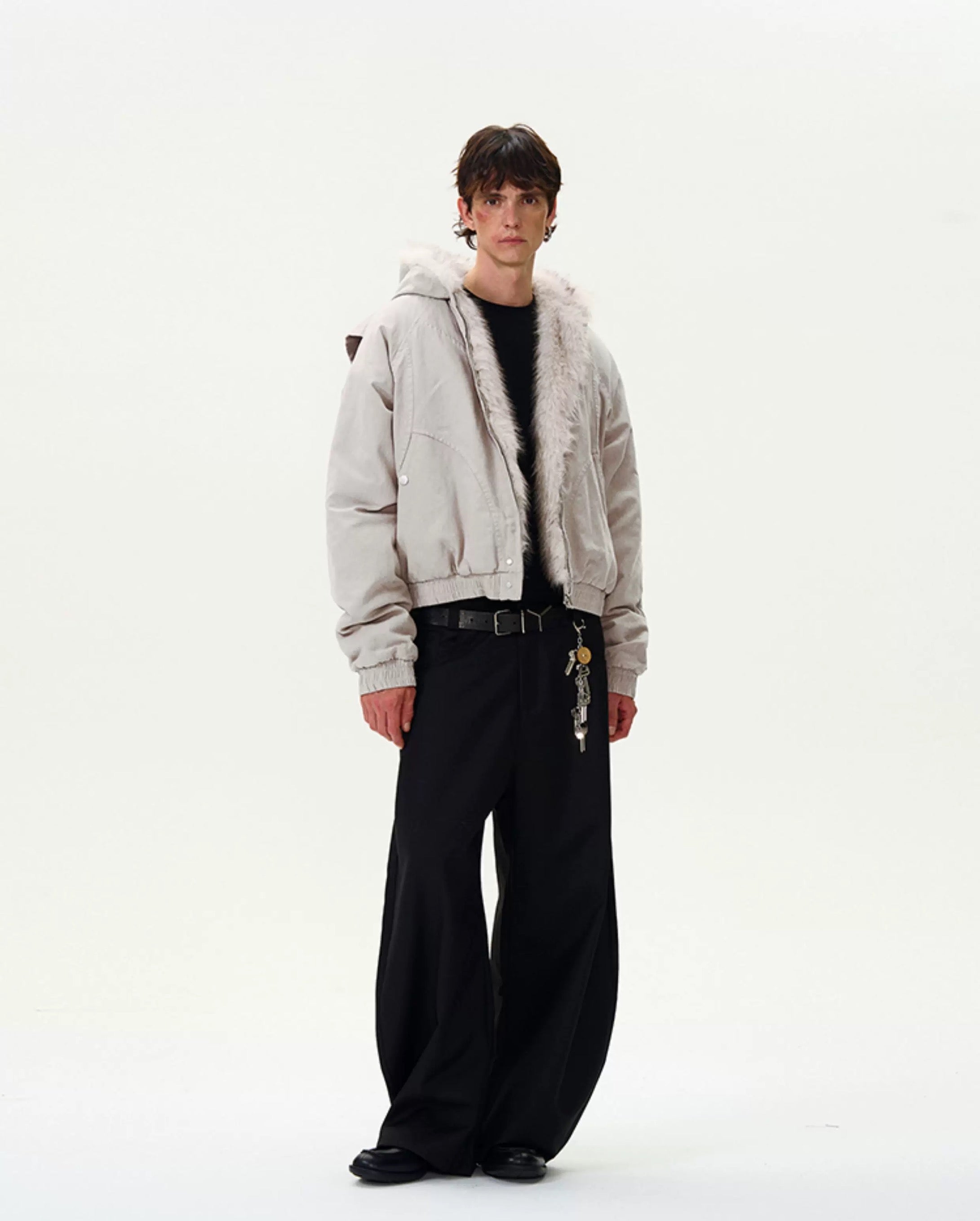 American Vintage Deconstructed Fleece-Lined Jacket – Retro Streetwear Outerwear T0227