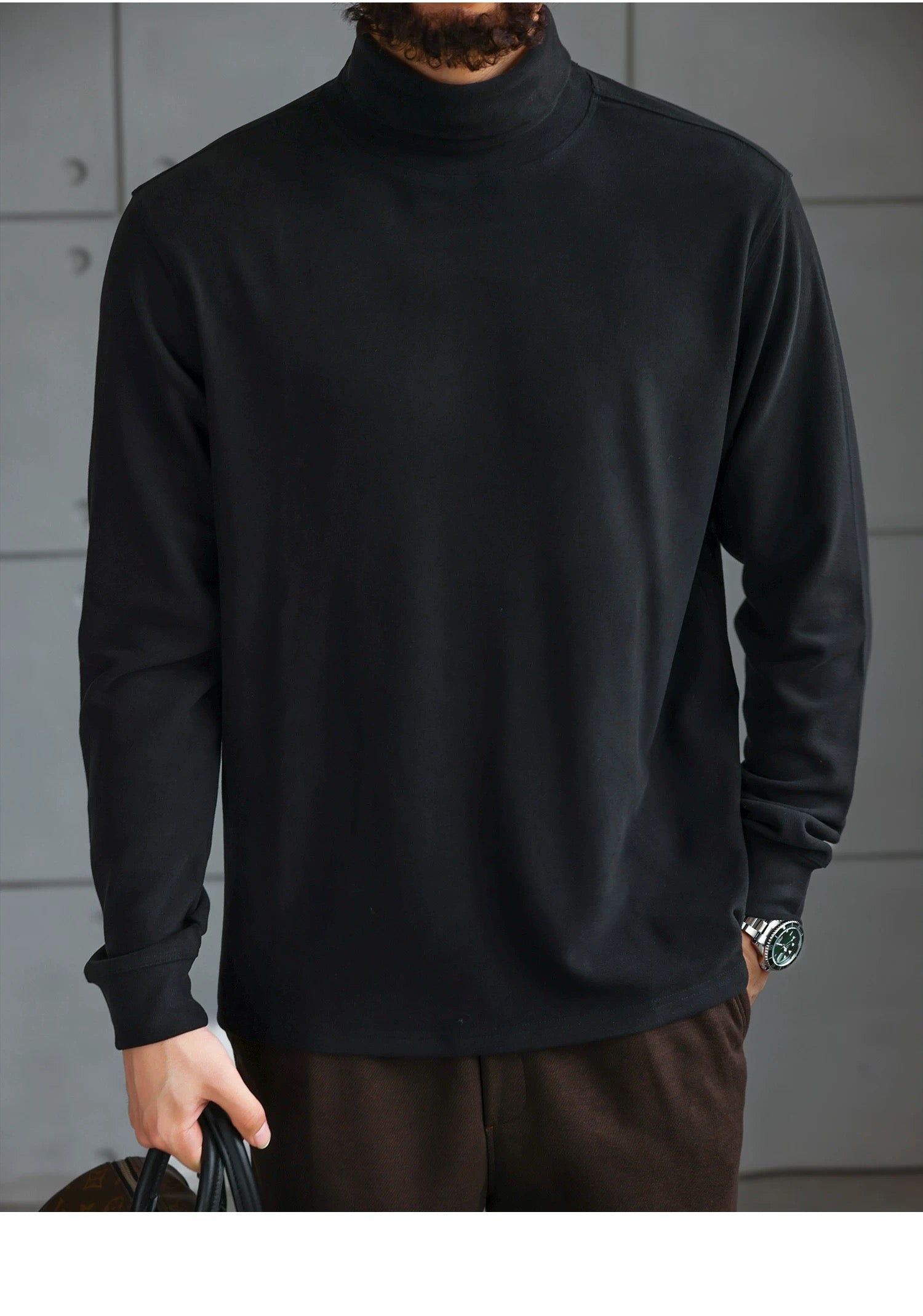 Men’s High Collar Long-Sleeve Tee S0020