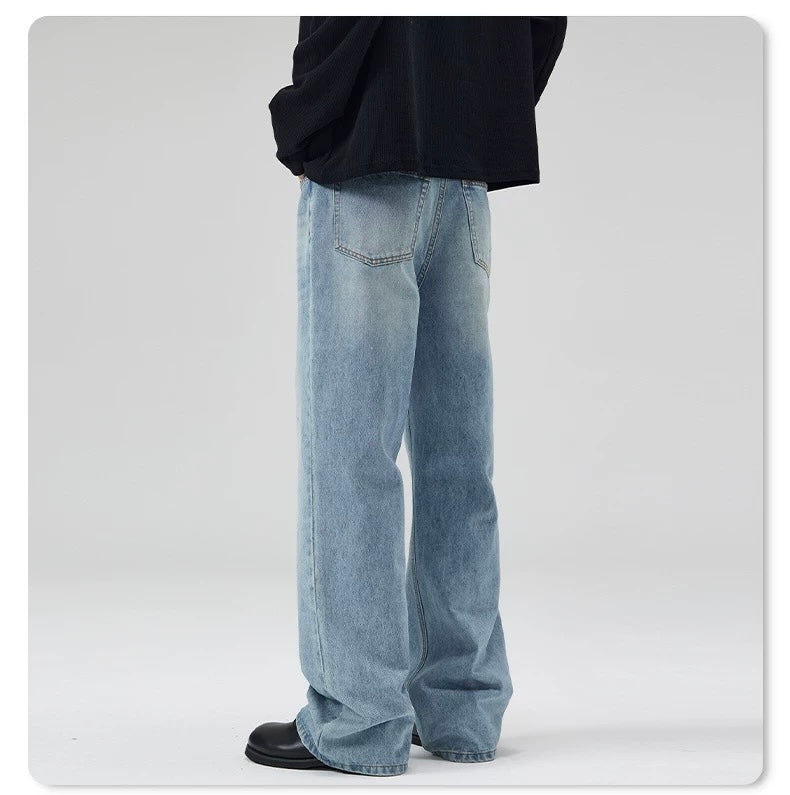 Vaqueros desgastados azul claro para hombre – American Vintage Pantalones vaqueros rectos B0083