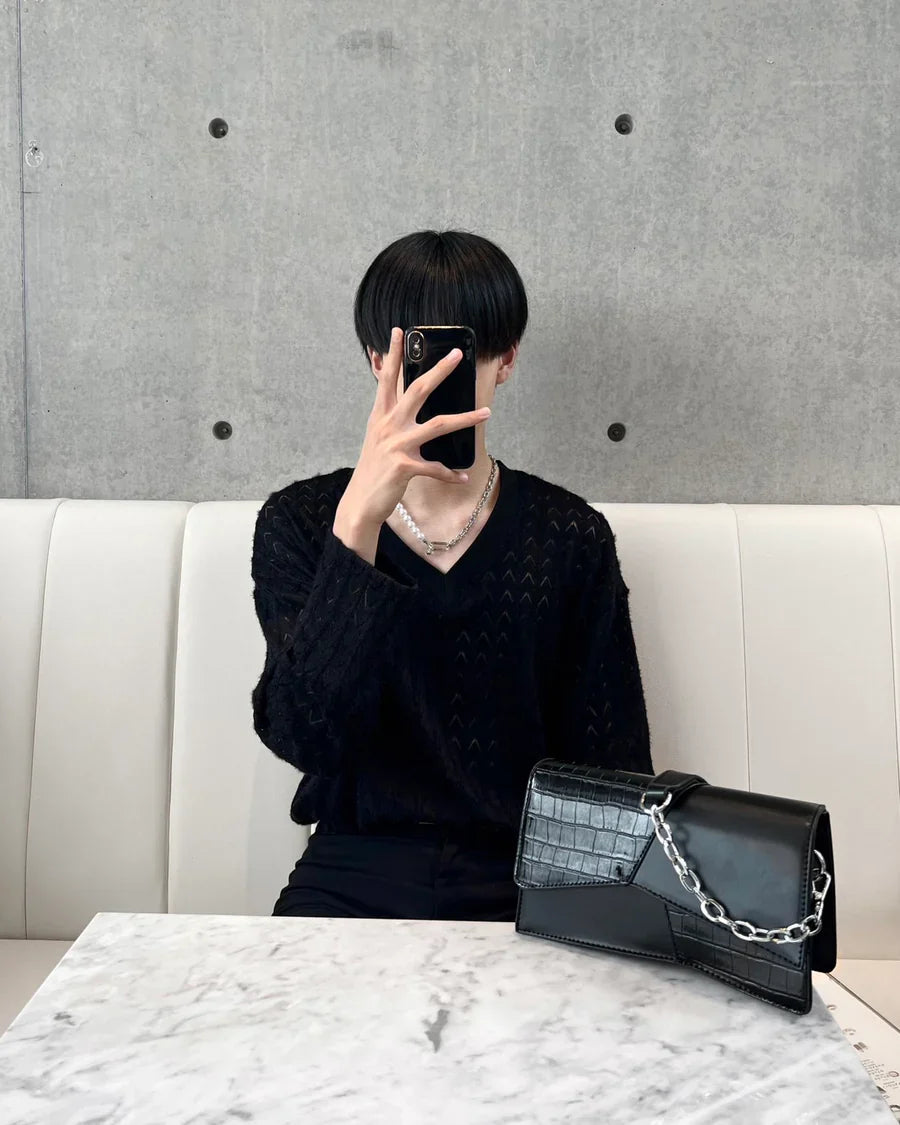 STEEL CHAIN NECKLACE & BRACELET A0026