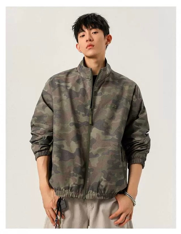 Men’s Japanese Minimalist Track Jacket – Casual Lightweight Streetwear Outerwear T0044