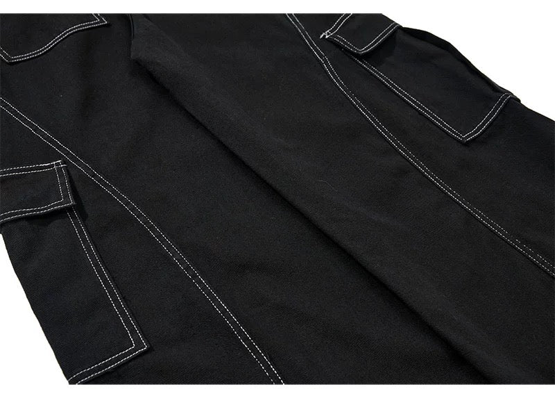 American Curved Wide-Leg Streetwear Trousers B0085