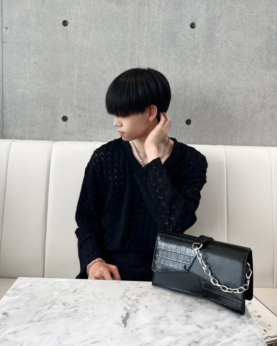 STEEL CHAIN NECKLACE & BRACELET A0026