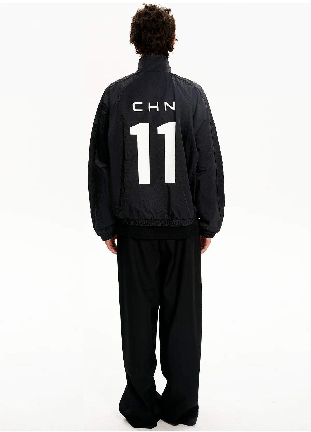 American Letter Print Jacket – Vintage Streetwear Varsity Zip Jacket T0026