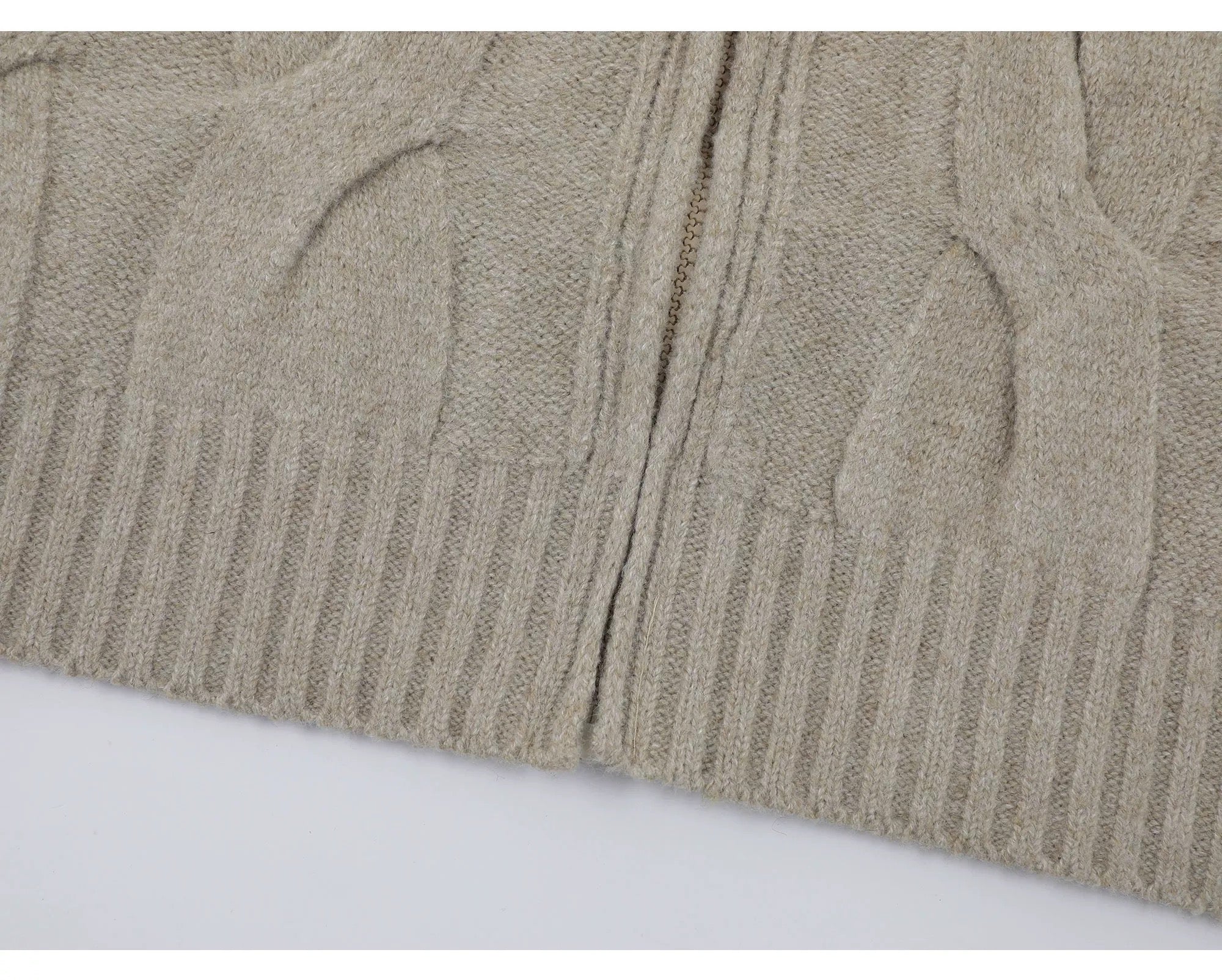 Vintage Cable Knit Turtleneck Sweater – American Retro Textured Pullover for MenS0026