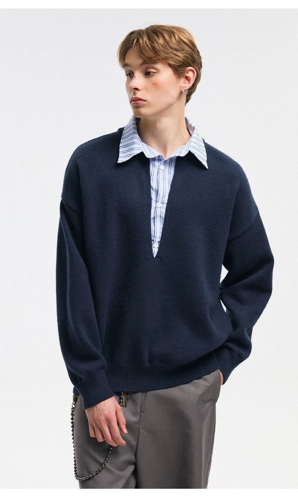 Men’s American Streetwear Loose Knit Sweater S0005