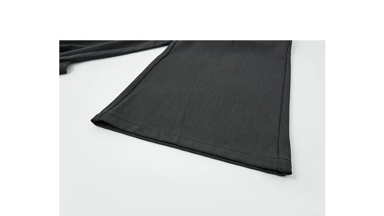 Belted Wide-Leg Trousers - Men's Spring/Autumn Loose-Fit Korean Style Casual Pants B0102