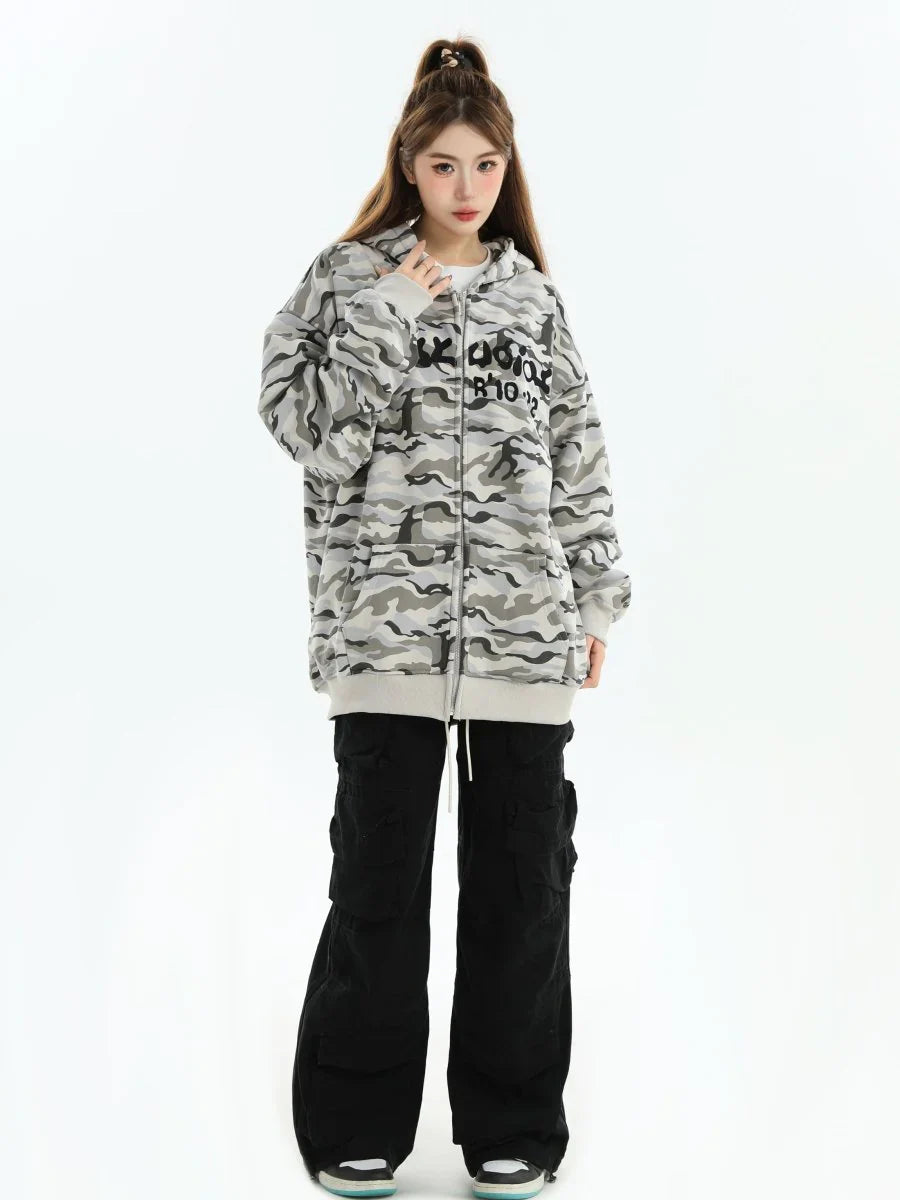 [INSstudios] FULL PRINT CAMOUFLAGE JACKET T0095