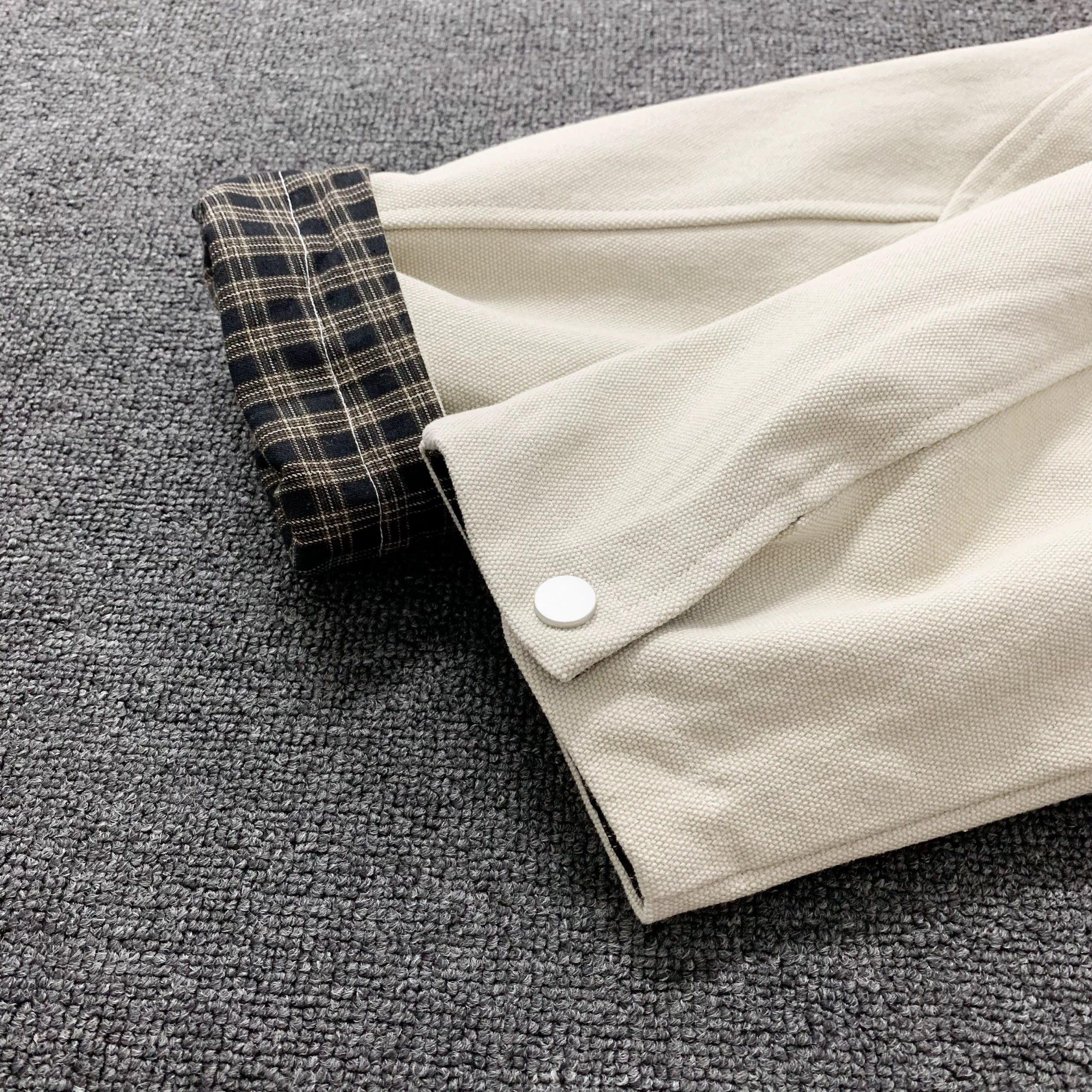 Harrington Stand Collar Utility Jacket – American Vintage Streetwear Coat T0032