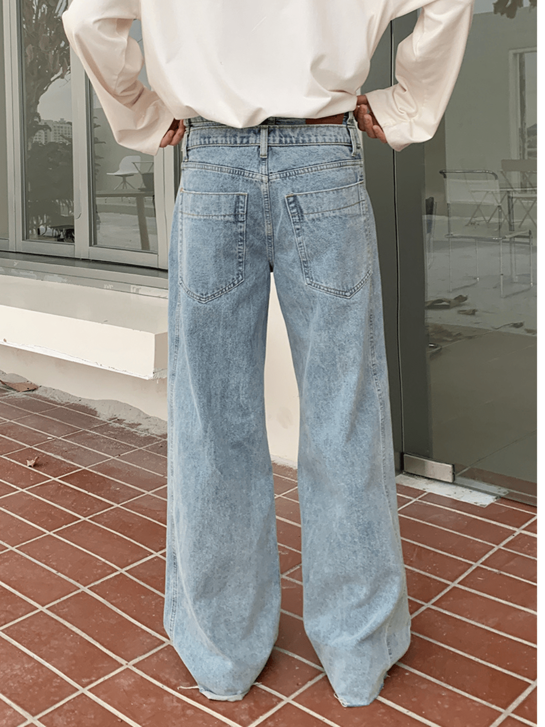 [ONELYC1NS] Double-waist Denim Pants B0131