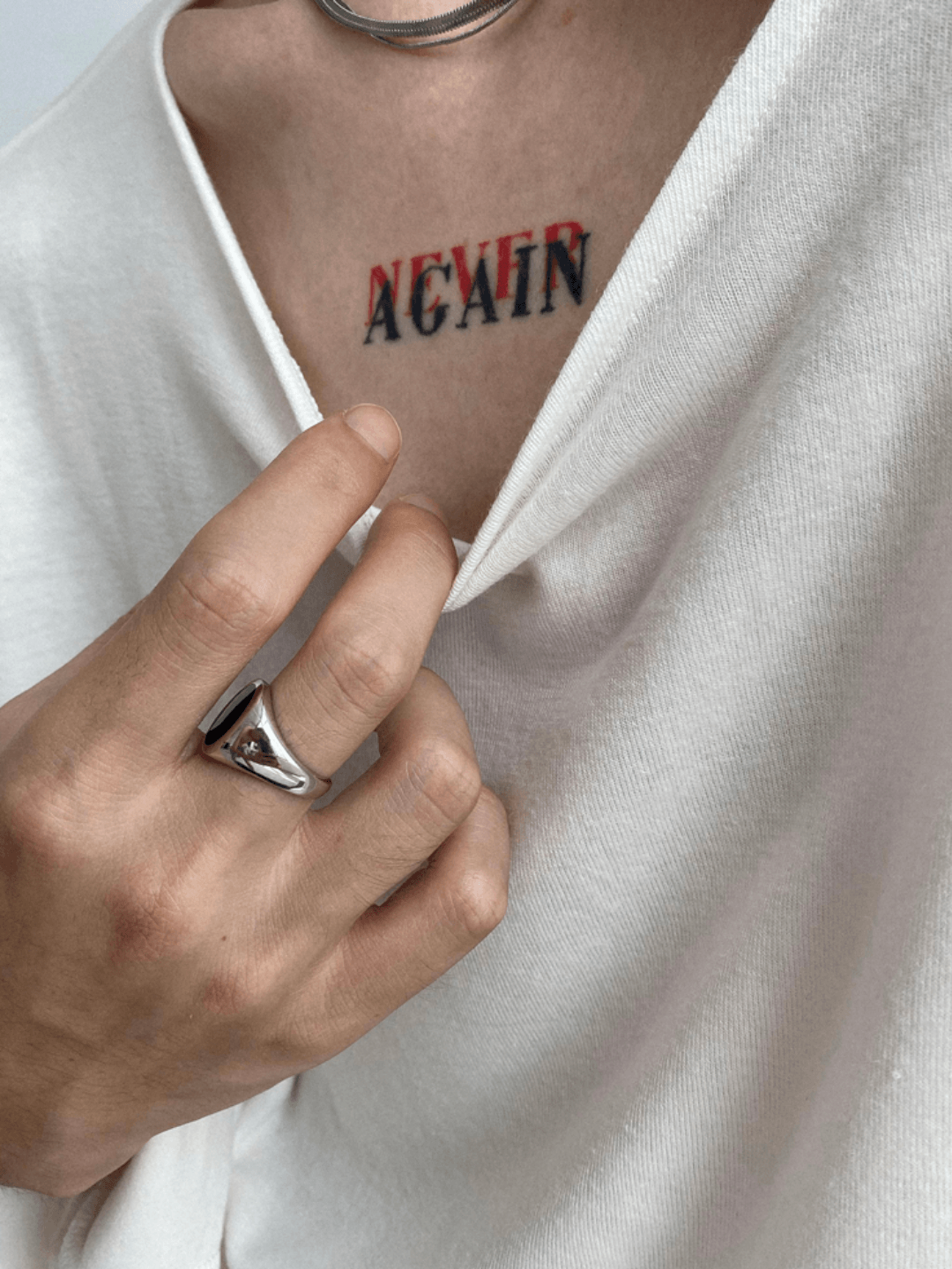 [GENESISBOY] Wool feel fabric high T-shirt J0103