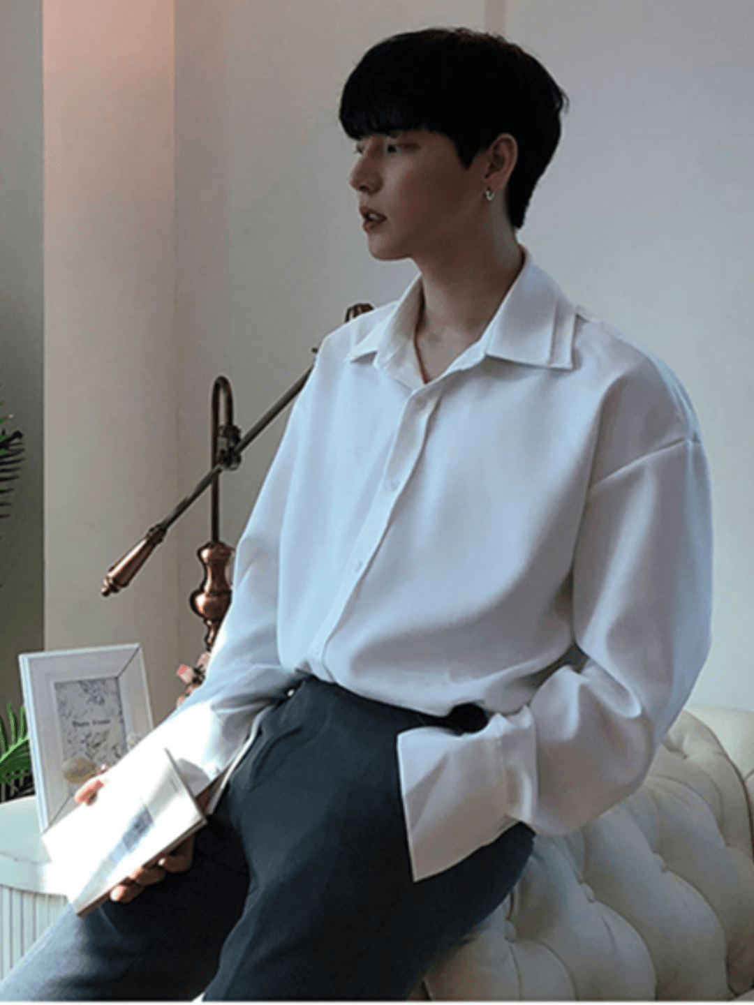 [DAVID&ME] Handsome Ice Silk Shirt J0121