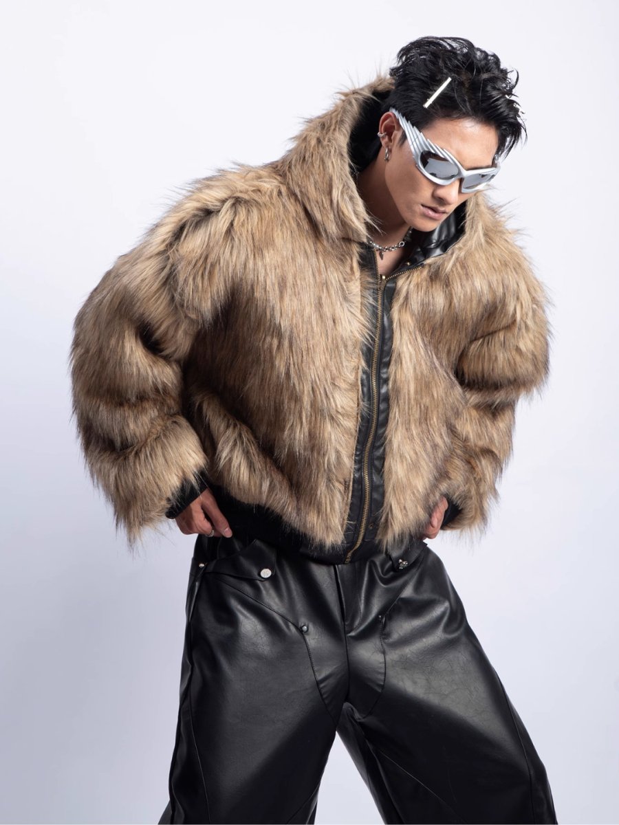 [PLAN1ONE] reversible leather cotton jacket T0160