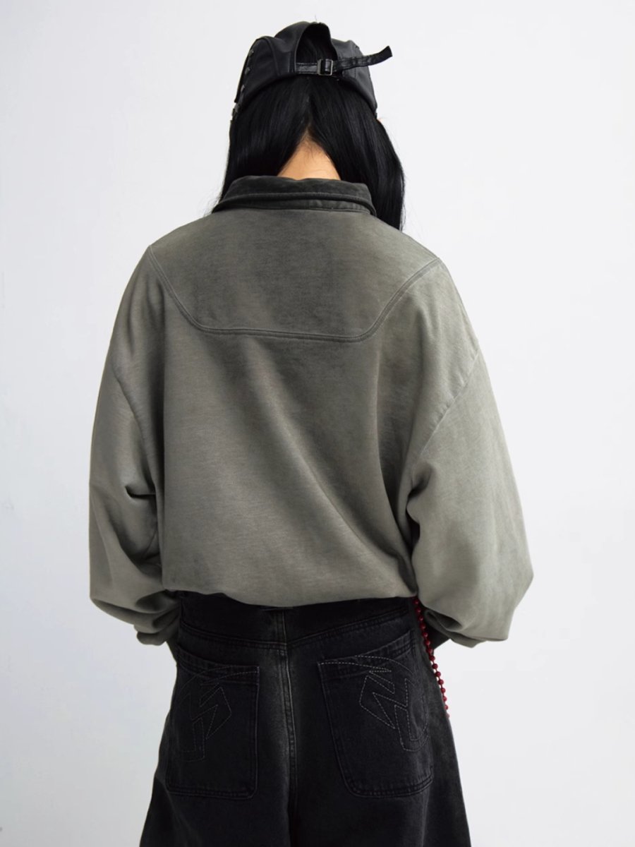 [PEOPLESTYLE] Polo Neck Sweatshirt S0213