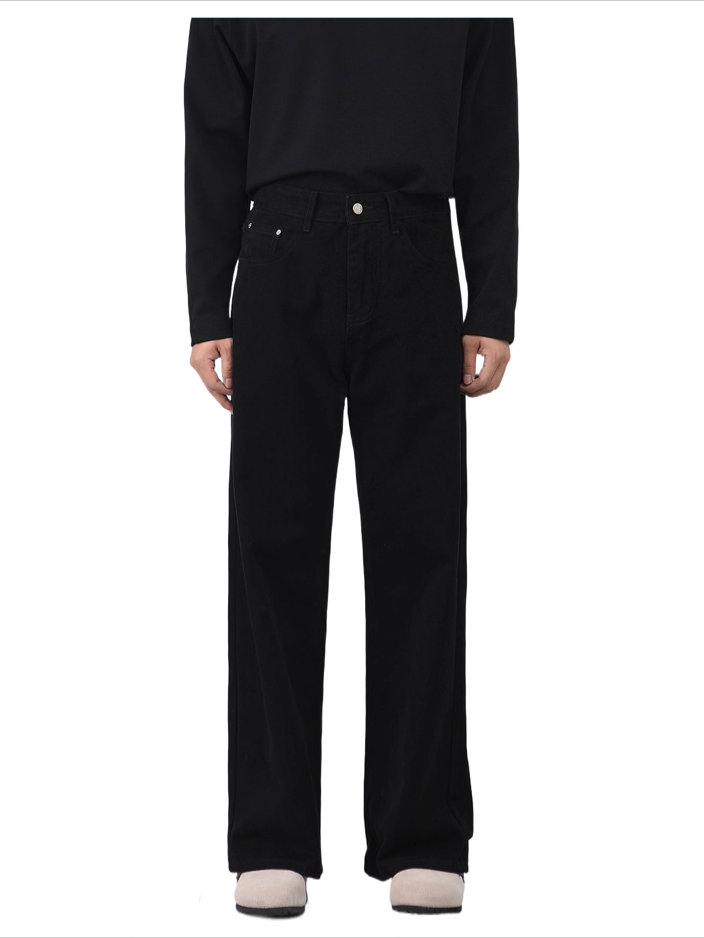 Black Jeans Men's Straight Casual Pants B0315