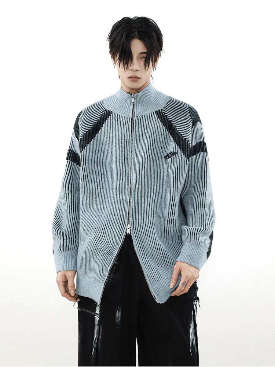 [MRNEARLY] STRIPED TURTLENECK SWEATER S0186