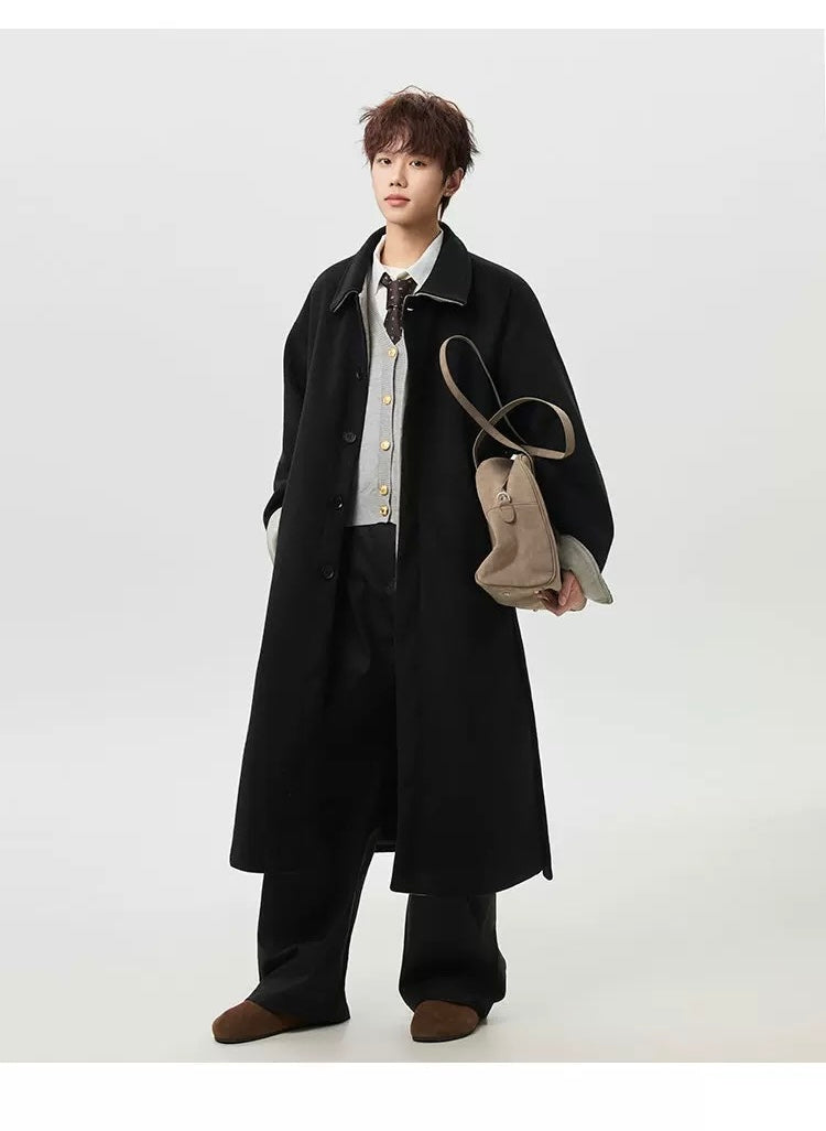 Abrigo de lana de oveja premium para hombre T0250