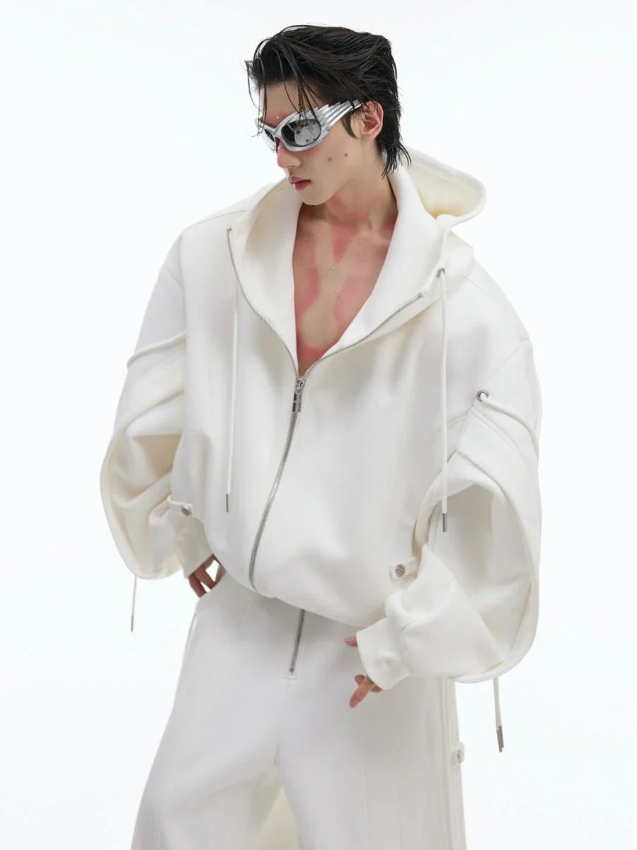 LOOSE HOODED SWEATER JACKET + BOTTOMS S0059