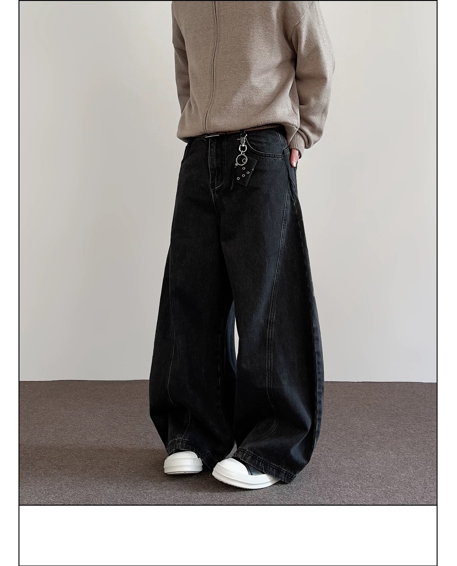 Men’s American Vintage Wide-Leg Denim Jeans B0022