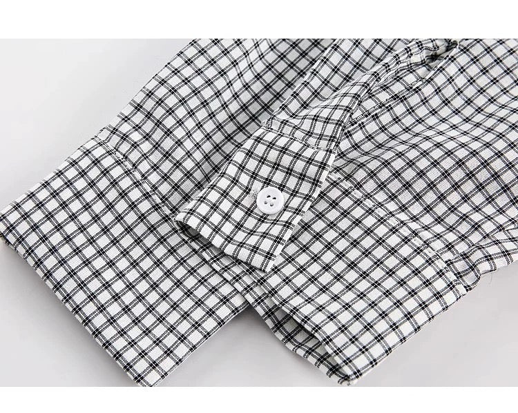 Men’s Korean Layered Plaid Sweatshirt – Casual Street Style Fake Two-Piece Pullover S0035