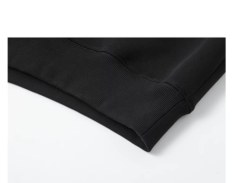 Sudadera de manga larga antiarrugas para hombre con diseño de media cremallera - Jersey holgado T0051