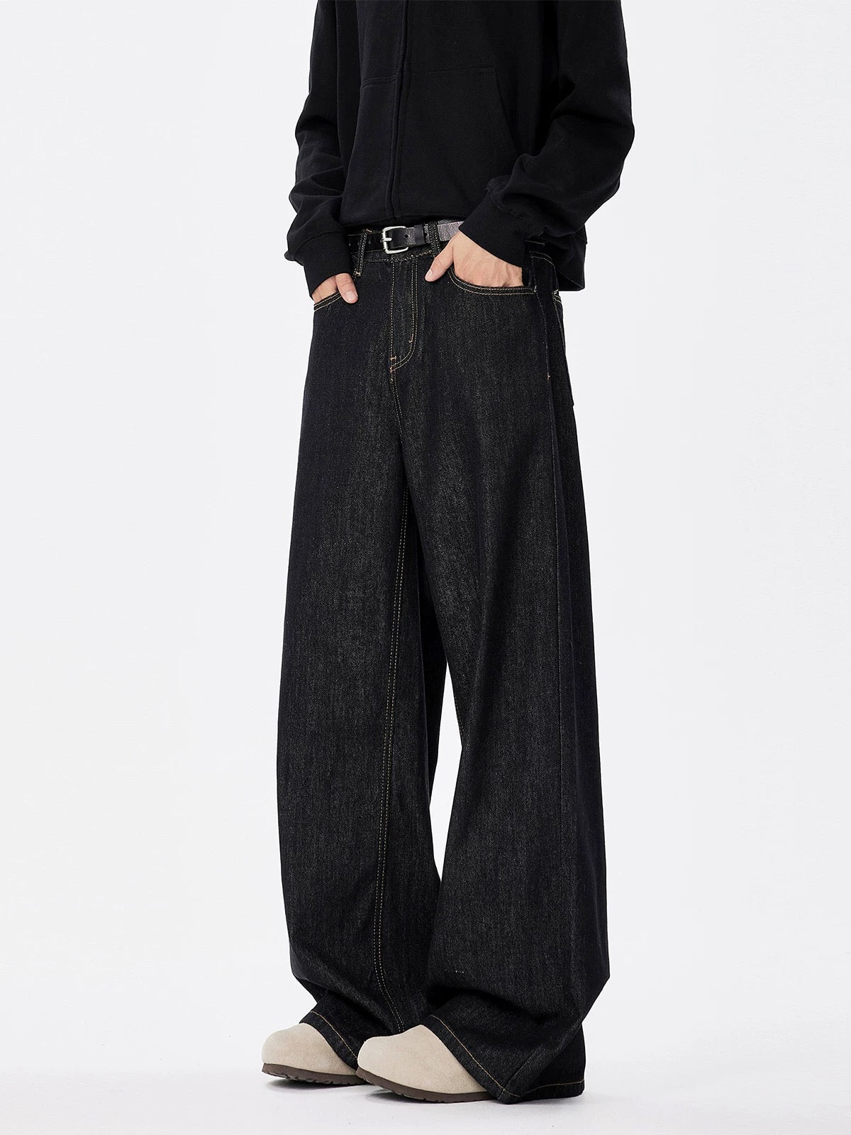 [FLAT ROOM] CLEANFIT STACKED WIDE LEG JEANS B0302