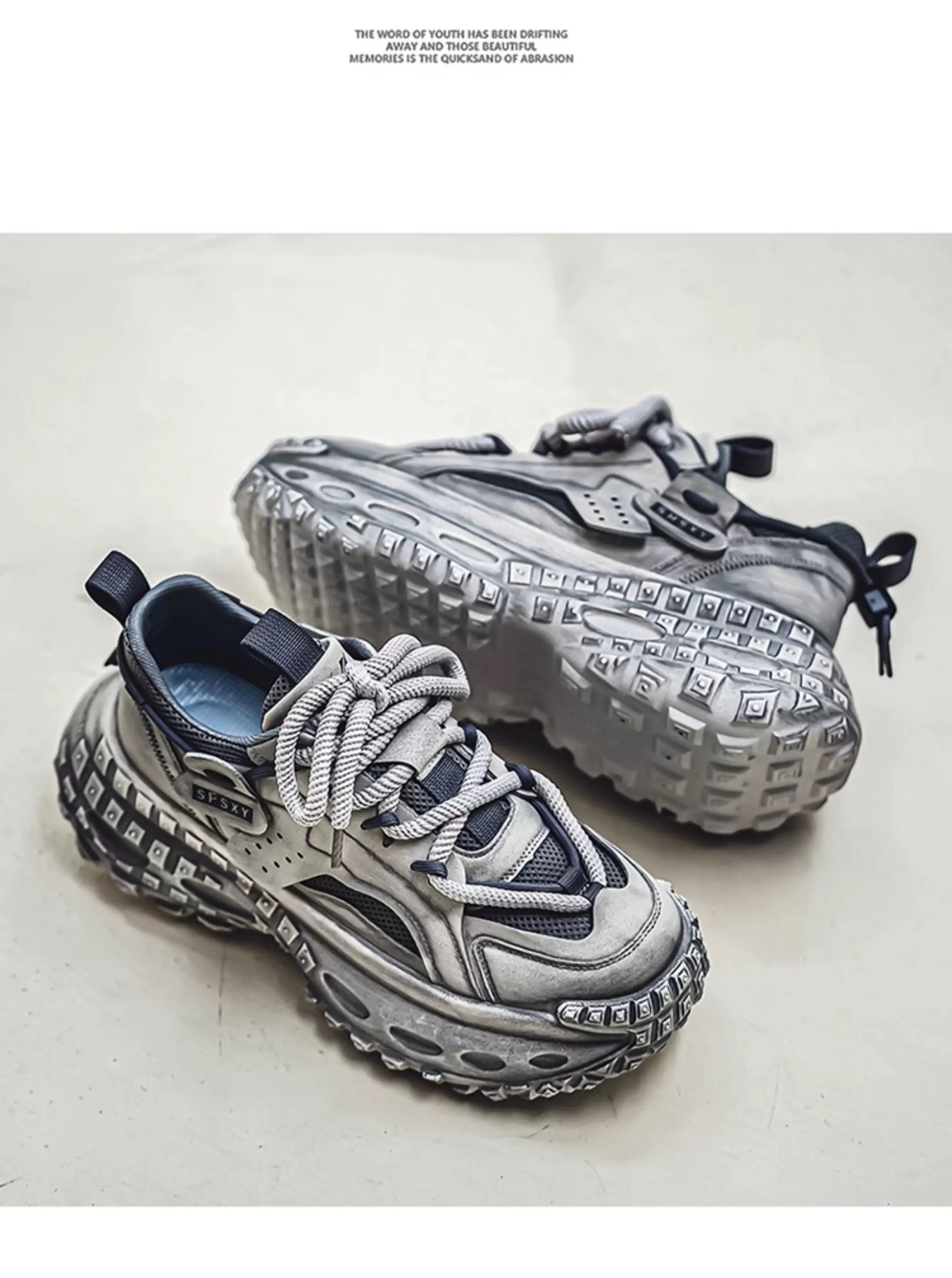 Zapatillas deportivas gruesas para hombre, zapatos de plataforma con suela de neumático, estilo urbano, informales, para correr, 2025