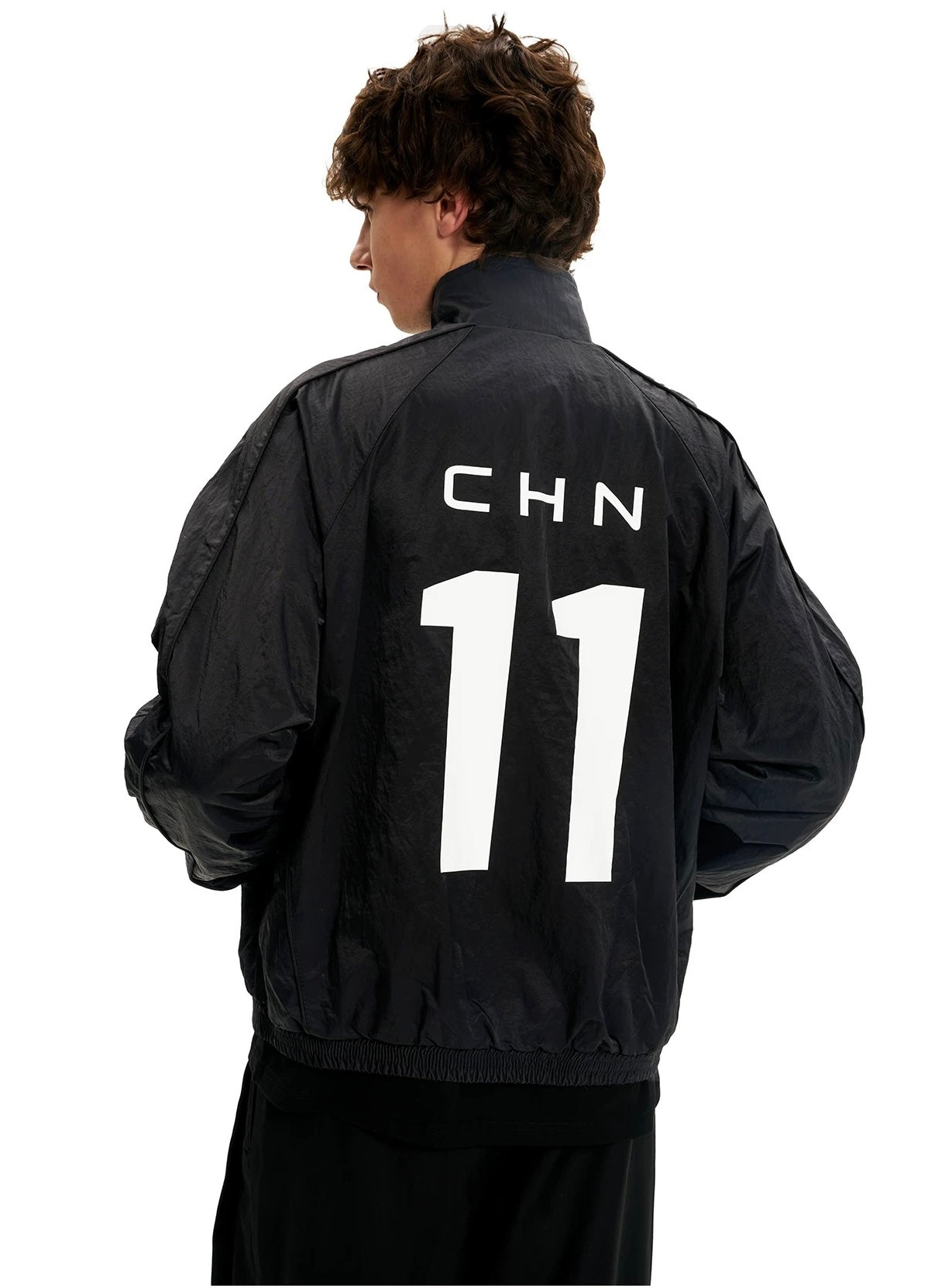 American Letter Print Jacket – Vintage Streetwear Varsity Zip Jacket T0026