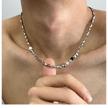 Men’s Hip Hop Titanium Steel Necklace | Non-Fading Designer Chain with Minimalist High-End Style O0002