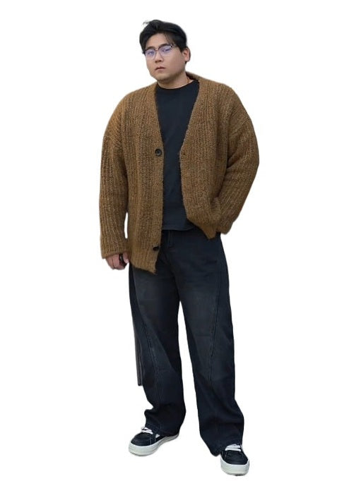 Vintage thick thread knitted cardigan ff0283