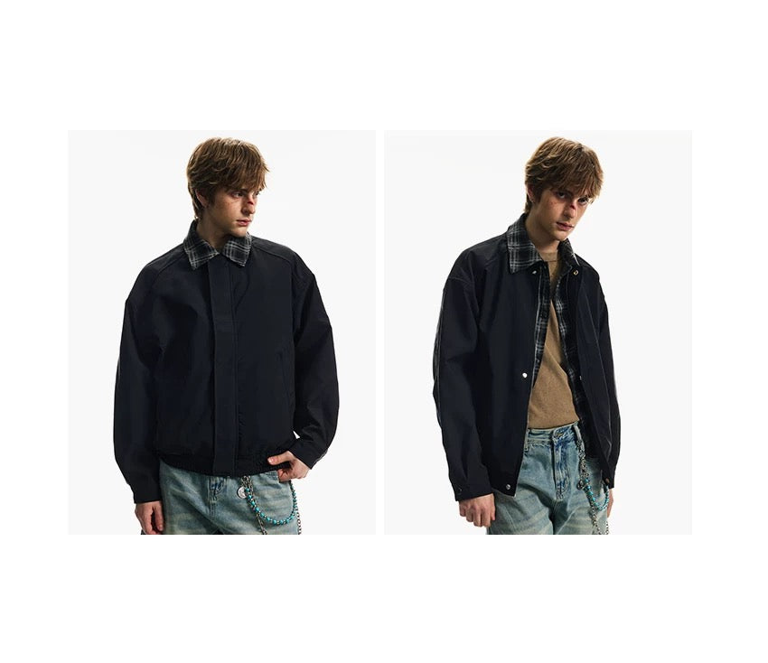 Men’s Retro American Plaid Lapel Jacket T0253