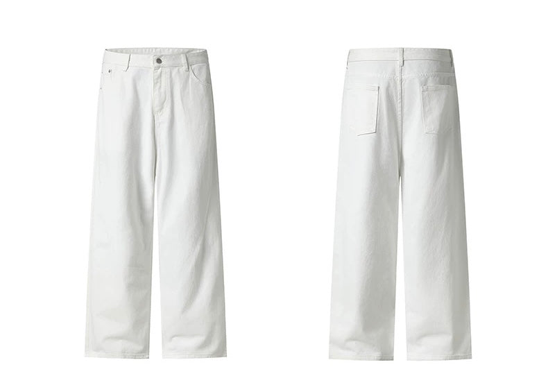 Men’s Loose Straight Wide-Leg Pants – American Minimalist Streetwear Trousers B0082