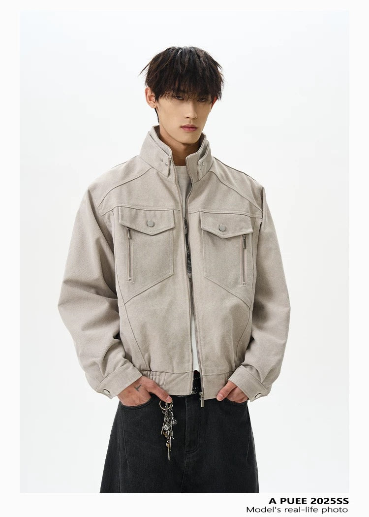 Men’s American Stand-Collar Jacket T0011