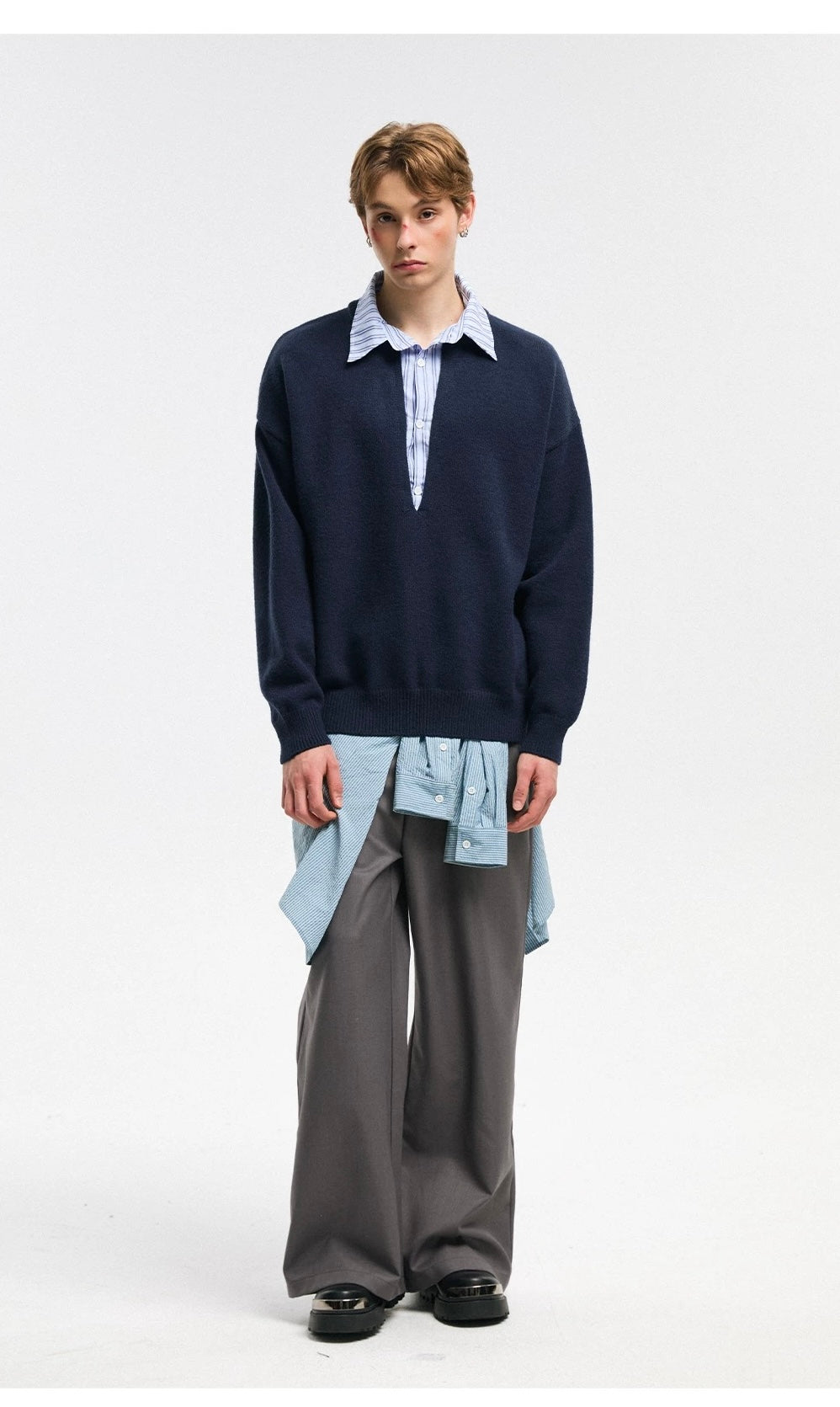 Men’s American Streetwear Loose Knit Sweater S0005