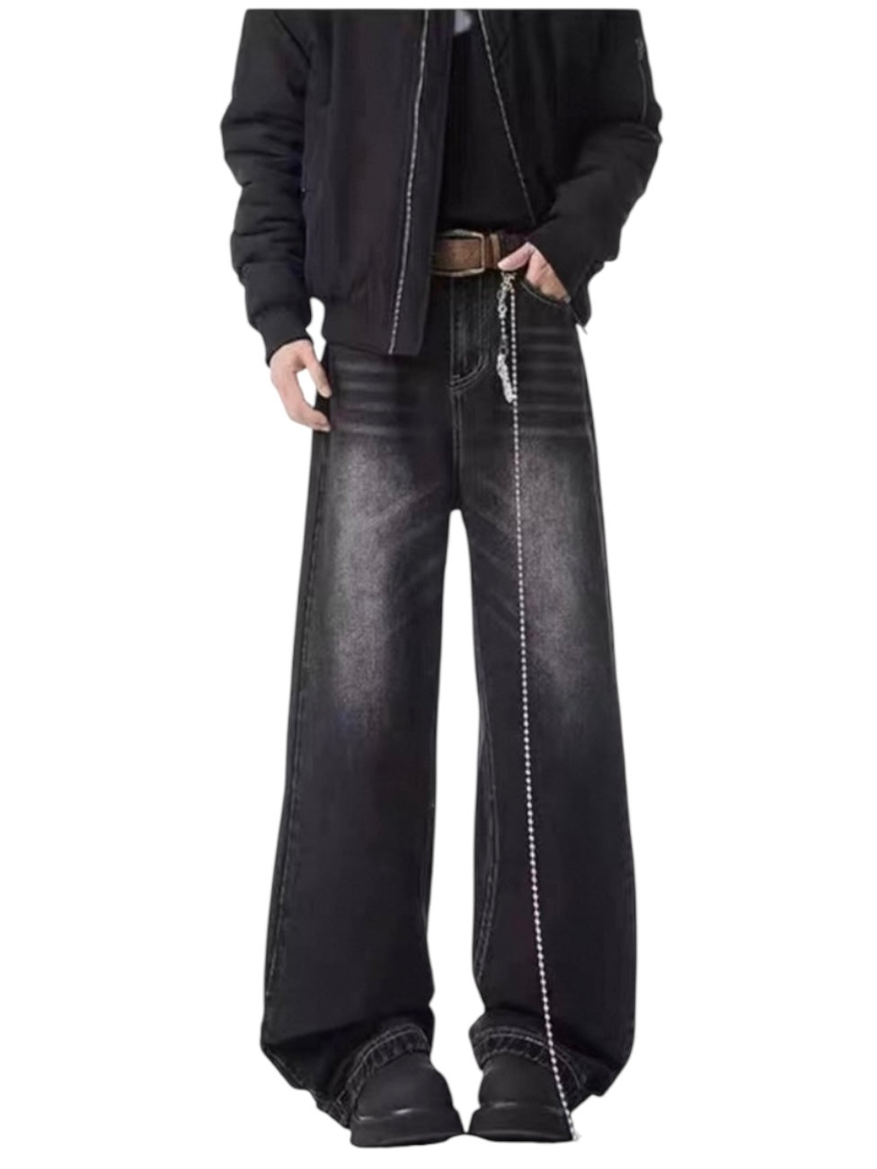 [GRACERUB] DIRTY FLARE-CUT JEANS B0312