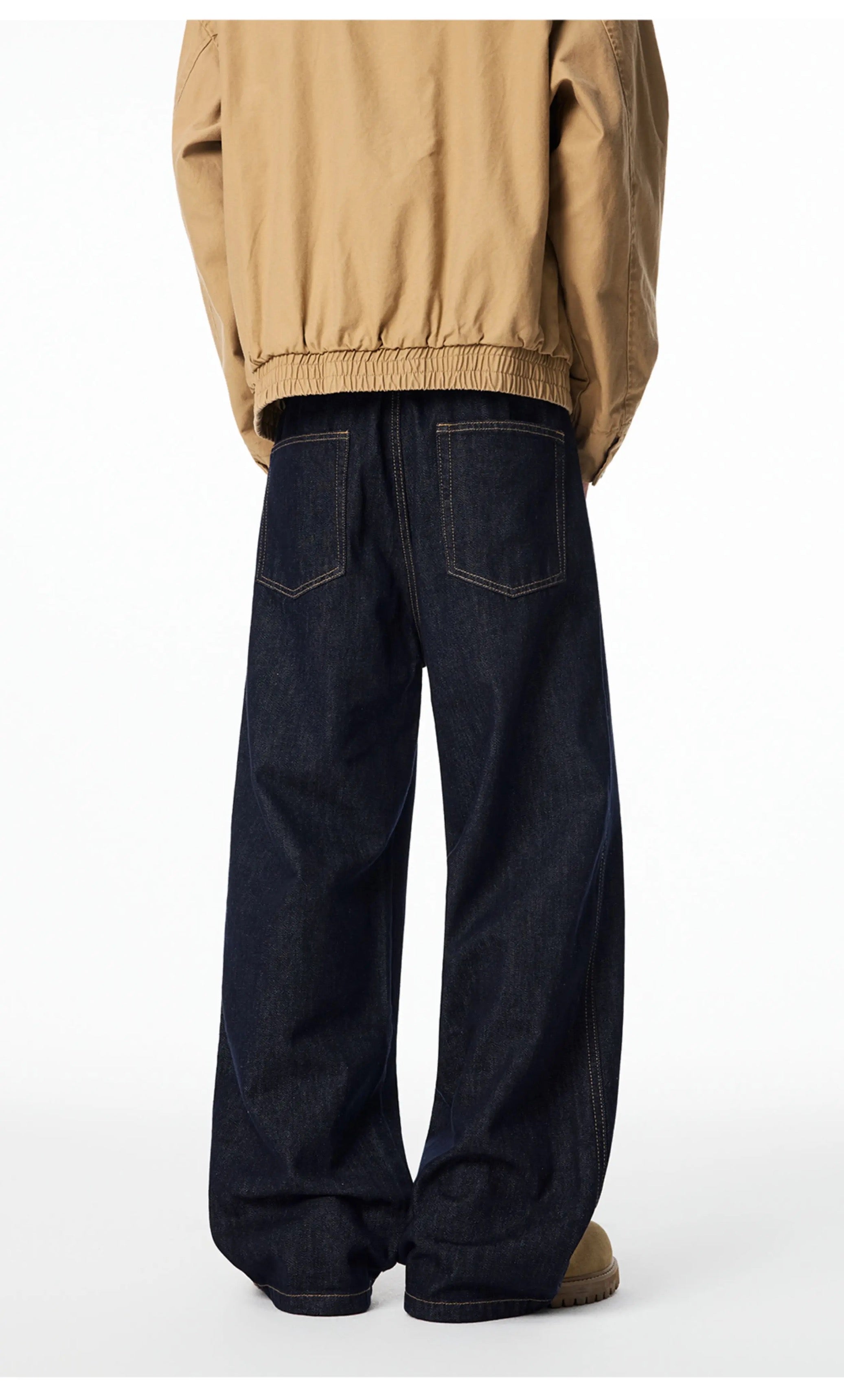 Men’s Vintage Raw Denim Streetwear Jeans B0034