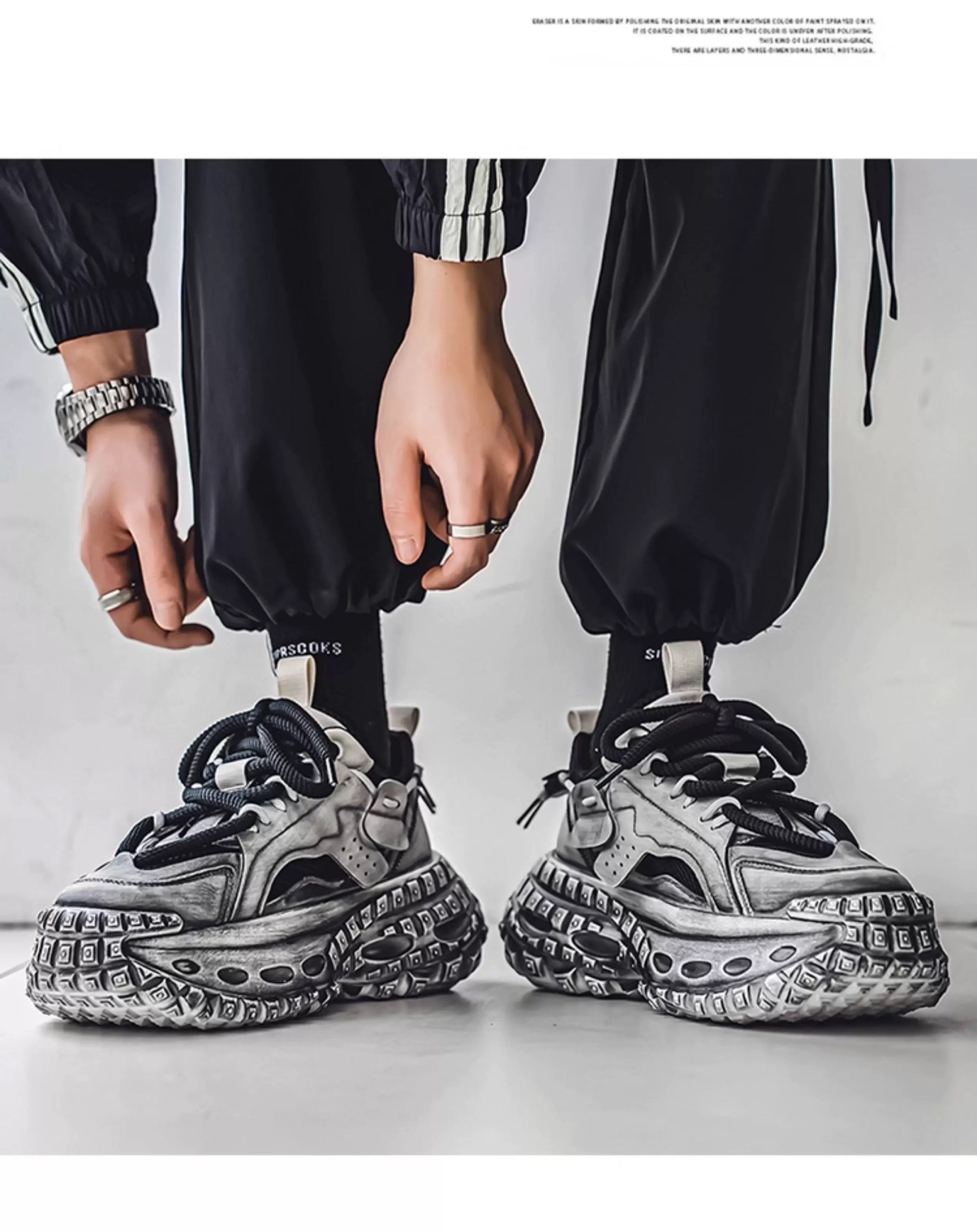 Zapatillas deportivas gruesas para hombre, zapatos de plataforma con suela de neumático, estilo urbano, informales, para correr, 2025