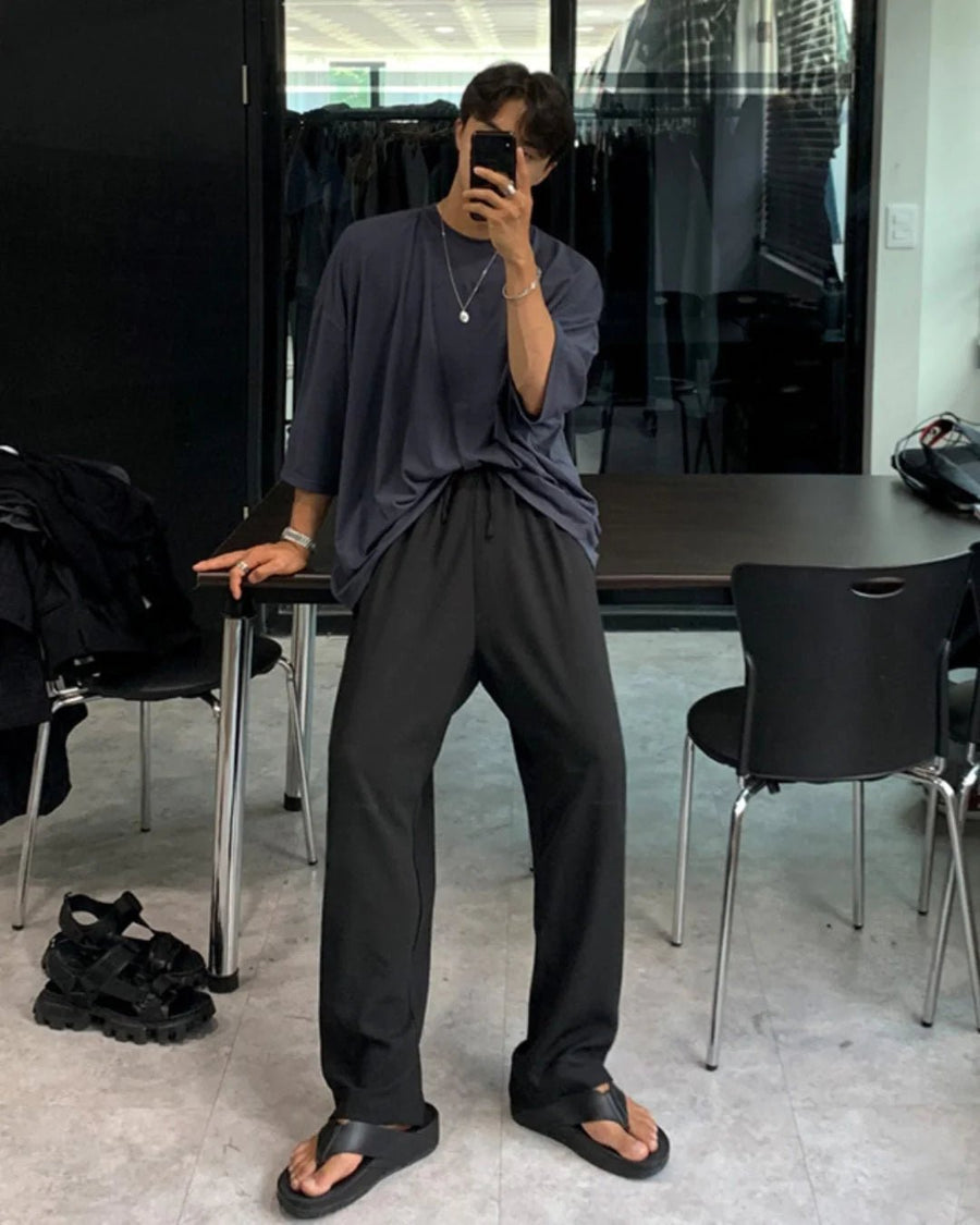 [MRCYC] COTTON LOOSE ROUND NECK HALF-SLEEVED T-SHIRT J0092