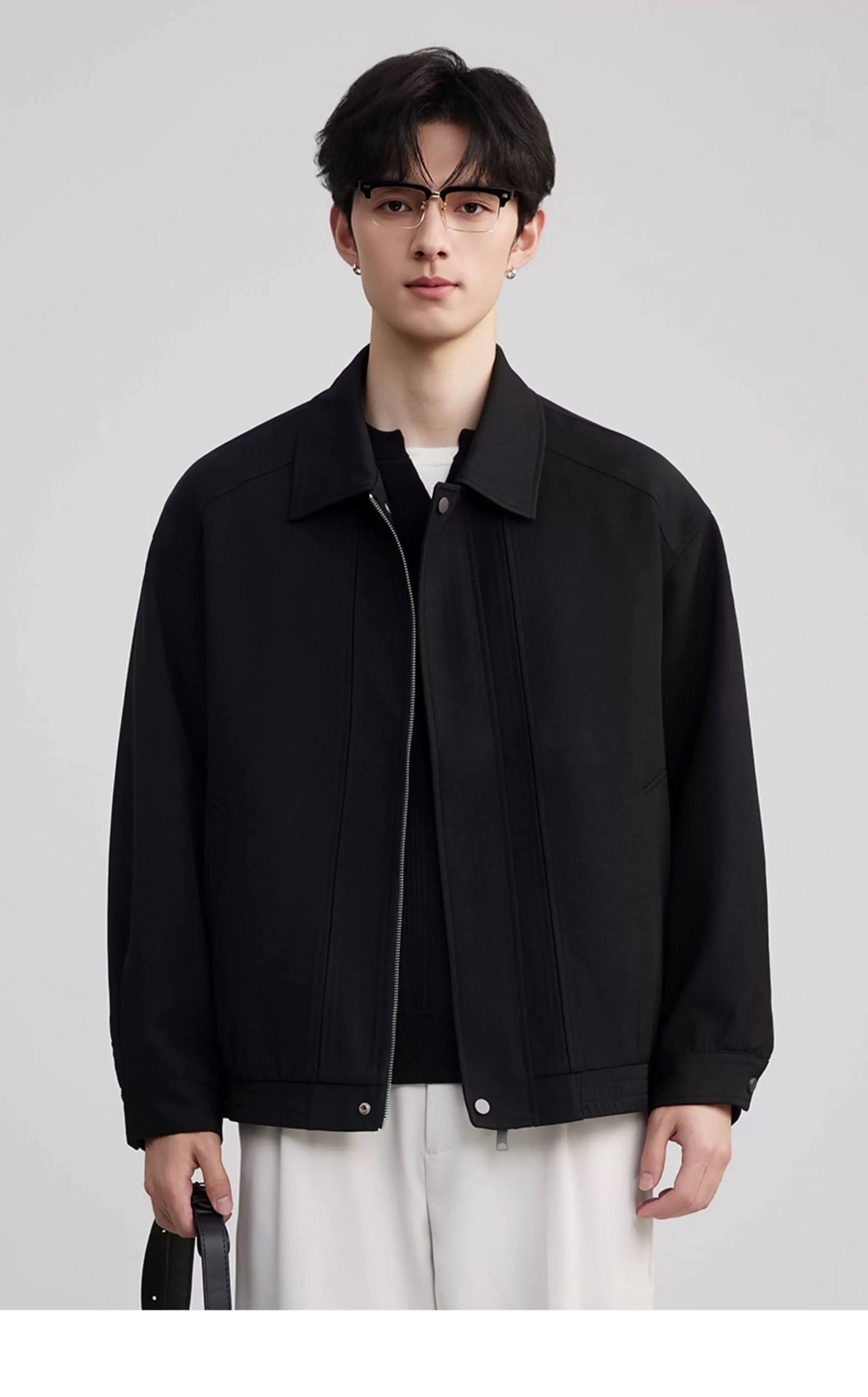 Men’s American Business Collar Jacket – Modern Retro Minimal Street Outerwear T0063