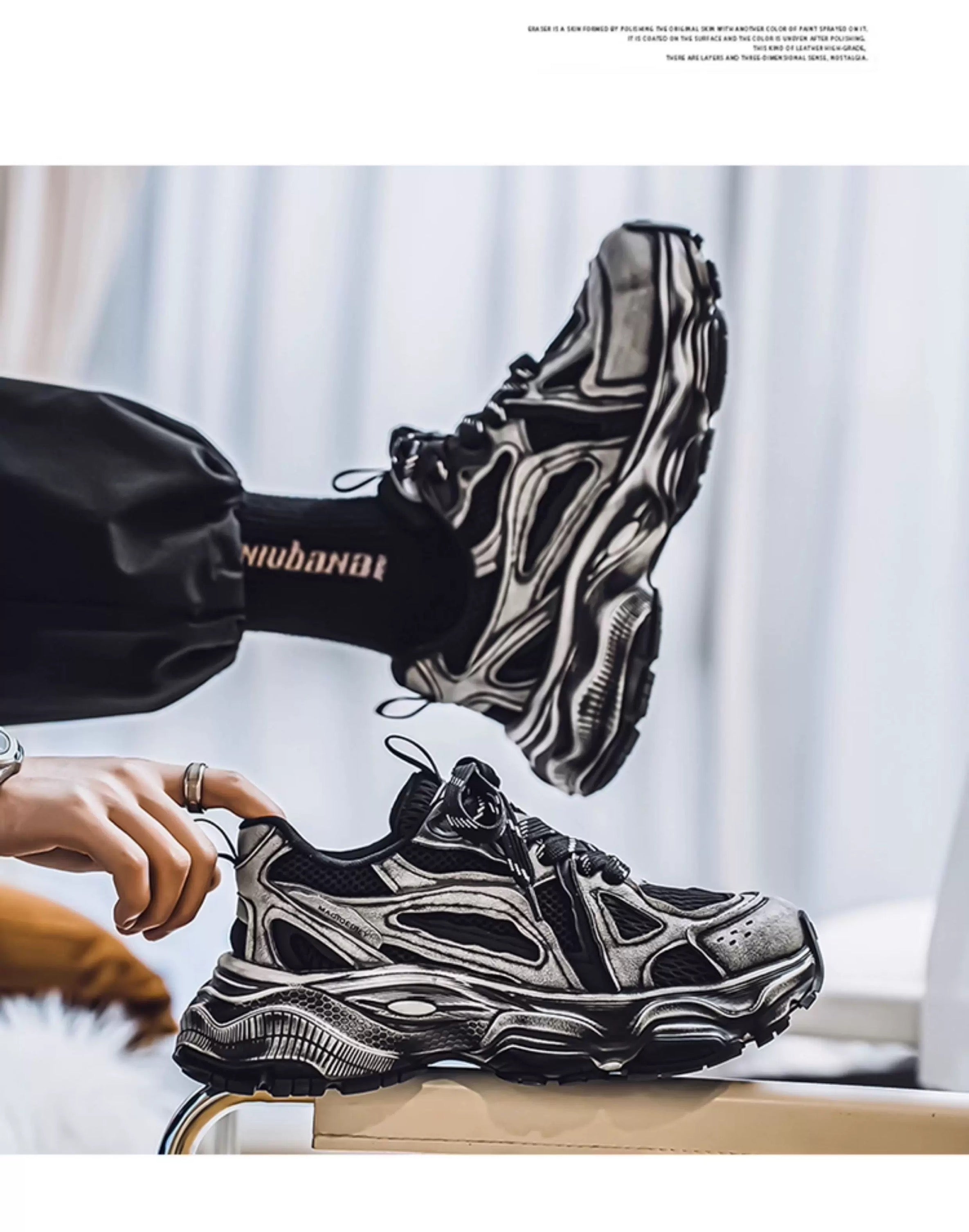 Zapatillas deportivas retro gruesas para hombre, zapatos casuales de moda para papá, zapatillas para correr de suela suave y modernas S0015