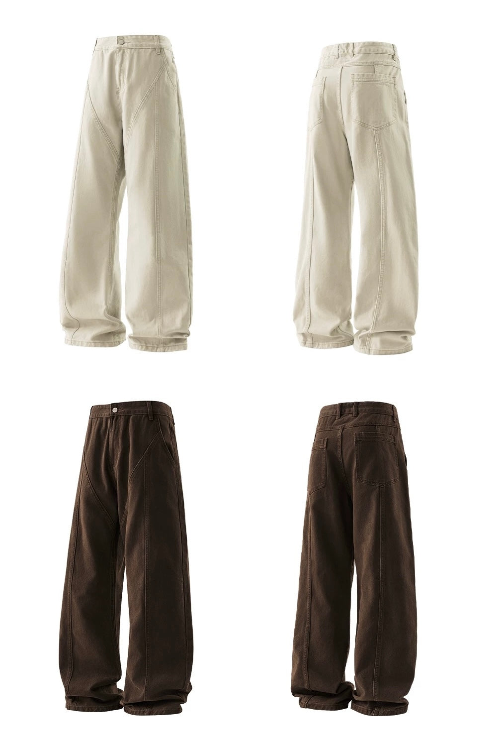 Men’s Vintage American Wide-Leg Denim Jeans B0012