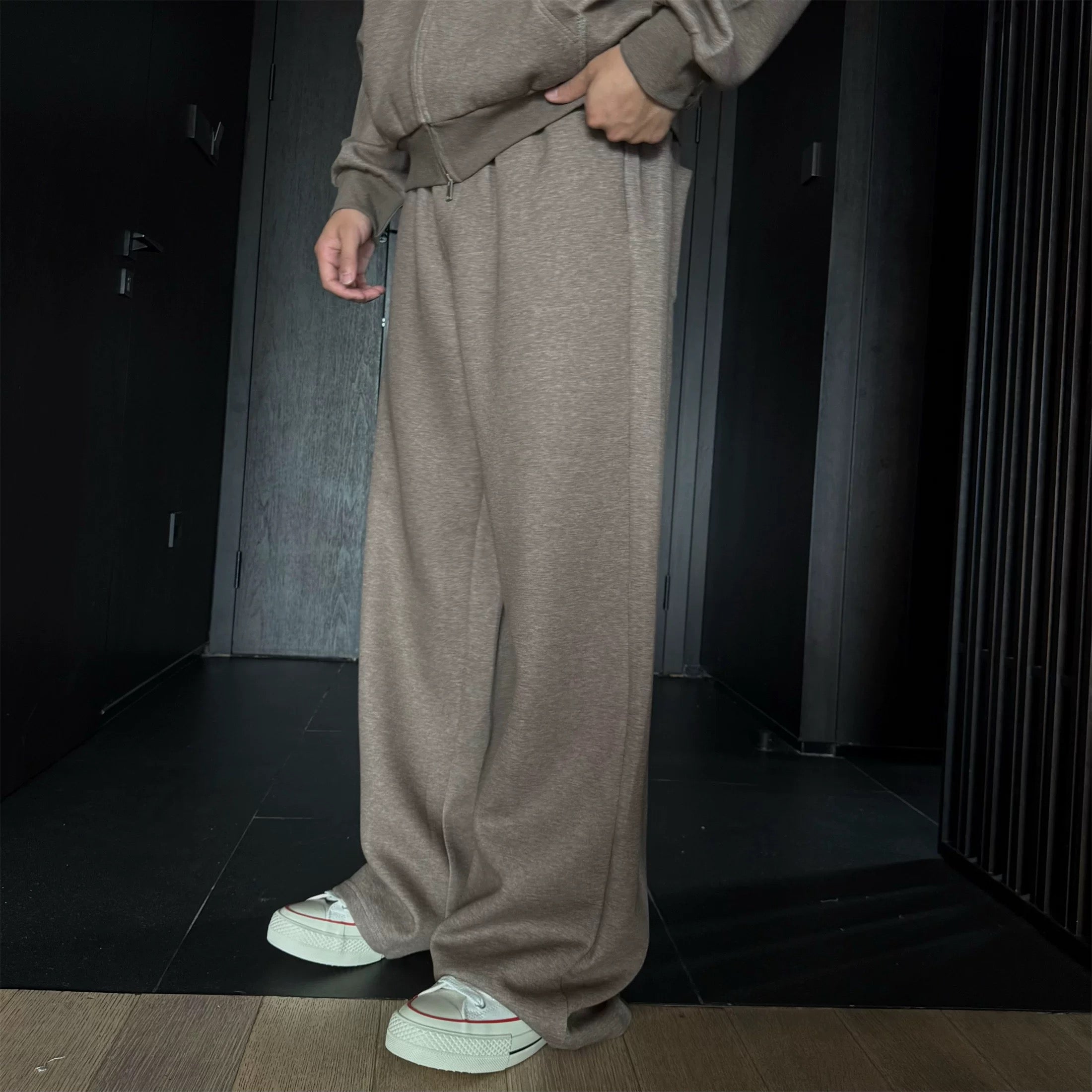 Conjunto deportivo informal para hombre: sudadera extragrande y pantalón ancho T0052